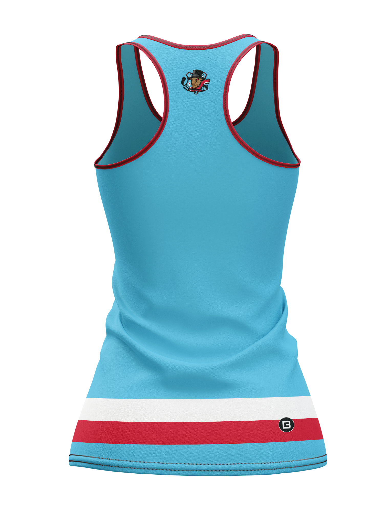 Bison Powder Blue Women's Racerback Hockey Tank