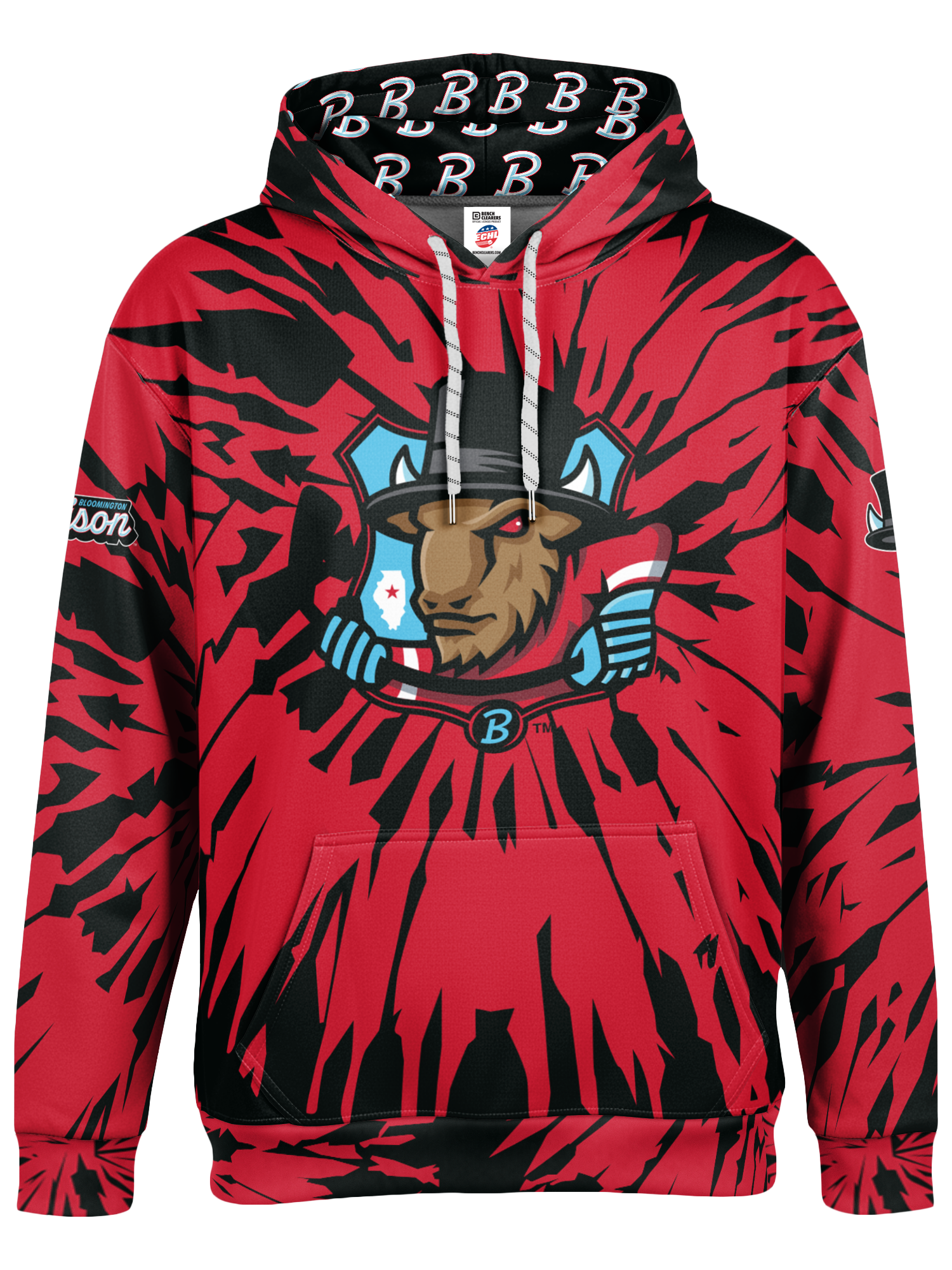 Bison Tie-Dye Hockey Hoodie