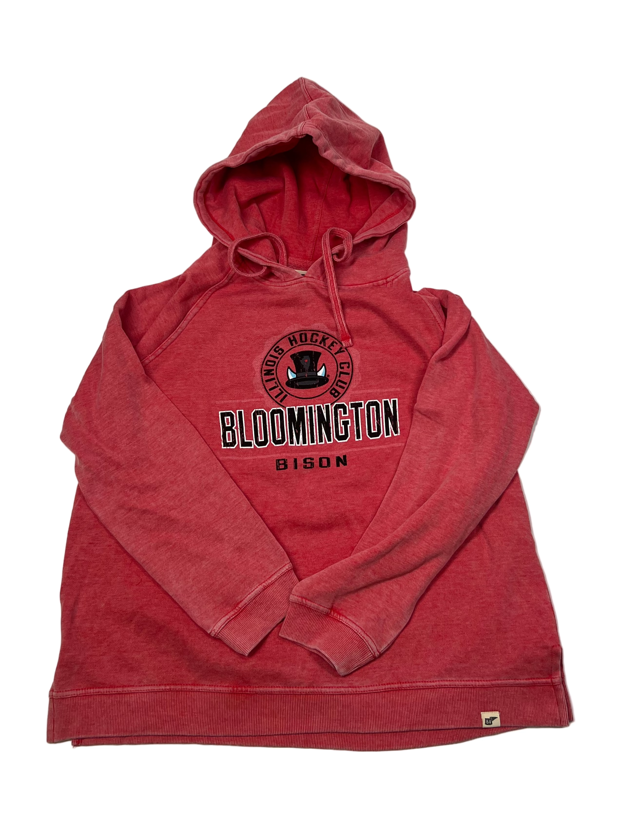Bison Women's Red Burnout Hoodie