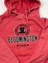 Bison Women's Red Burnout Hoodie