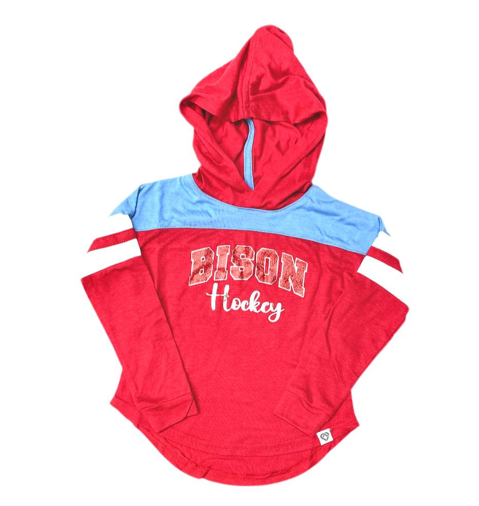 Bison Youth Girls Reflection Hooded Tee