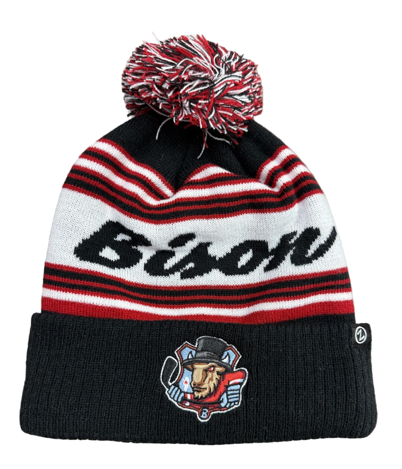 Bison EZScript Black & White Knit Hat