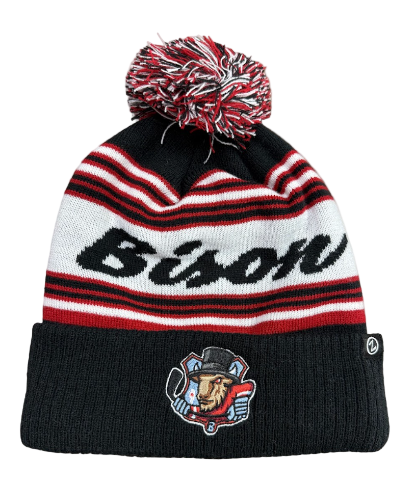 Bison EZScript Black & White Knit Hat