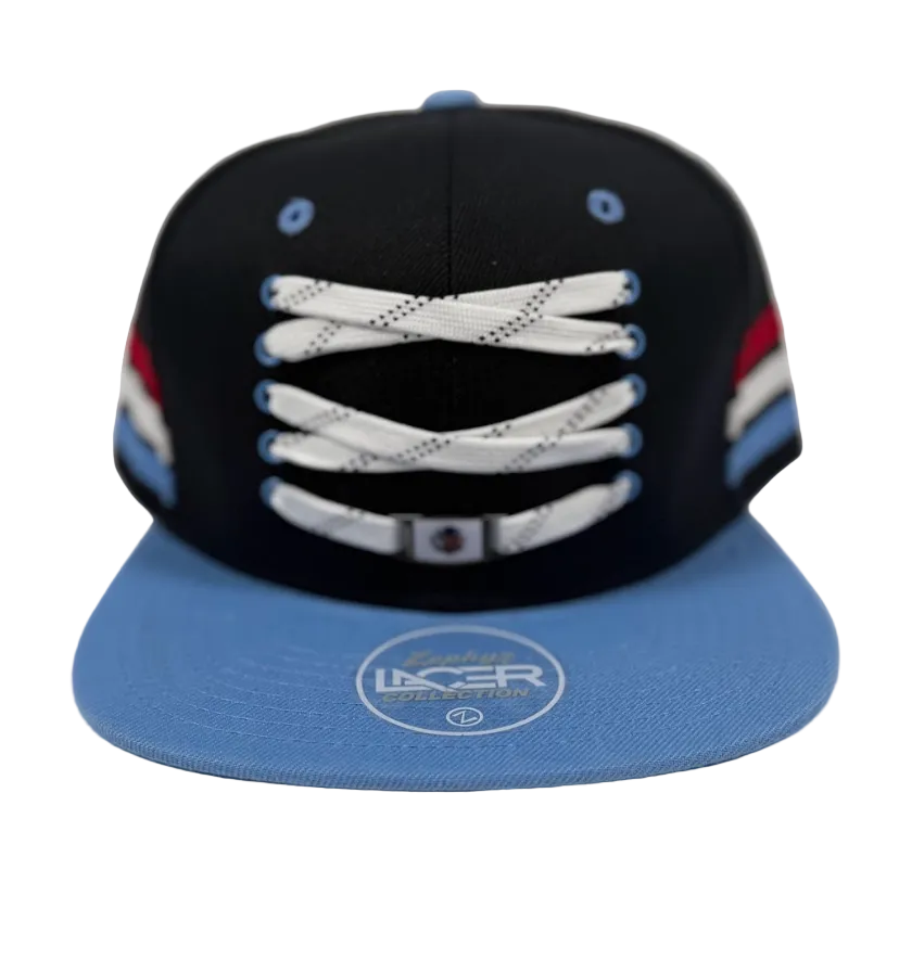 Bison Black Lacer Flat Bill Hat
