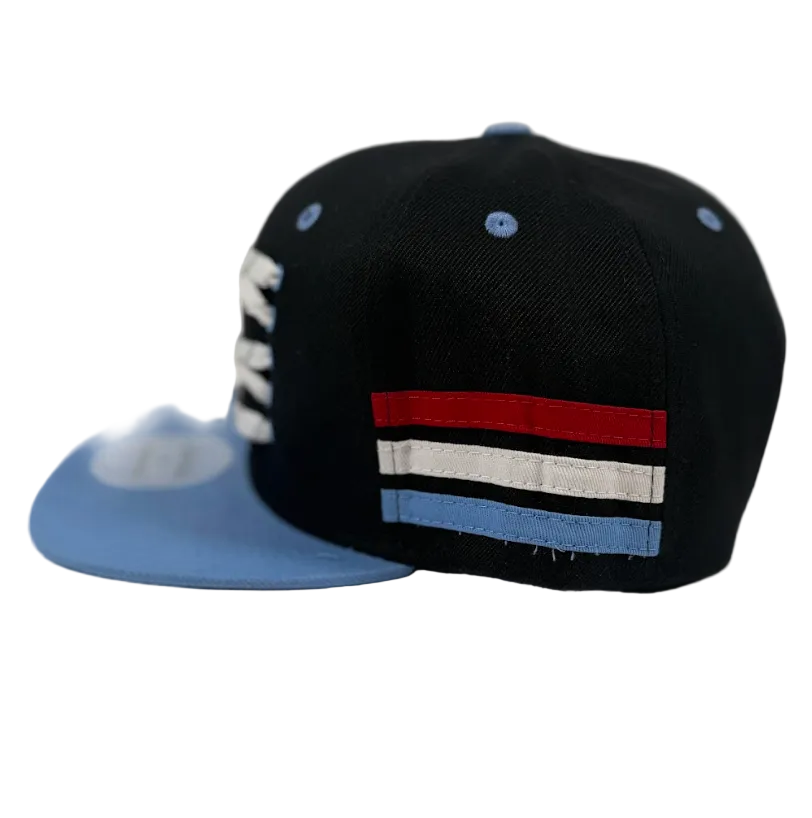 Bison Black Lacer Flat Bill Hat