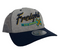 Fishers Freight gray hat with "Freight All Aboard" letting and navy bill.