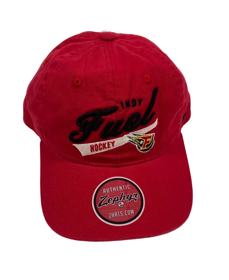 Indy Fuel red hat with vintage F logo