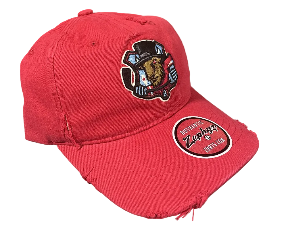 Bison Red Official Sanction Adjustable Hat