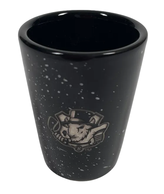 Bison Black Speckled Shot Glass