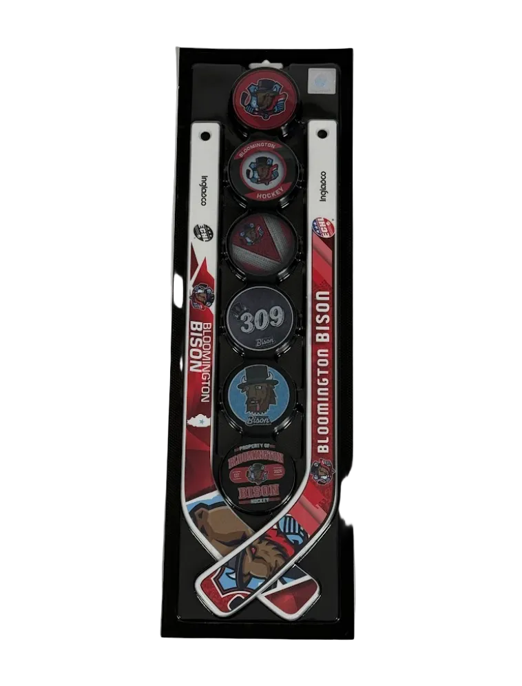 Bison 6 Puck & Stick Set