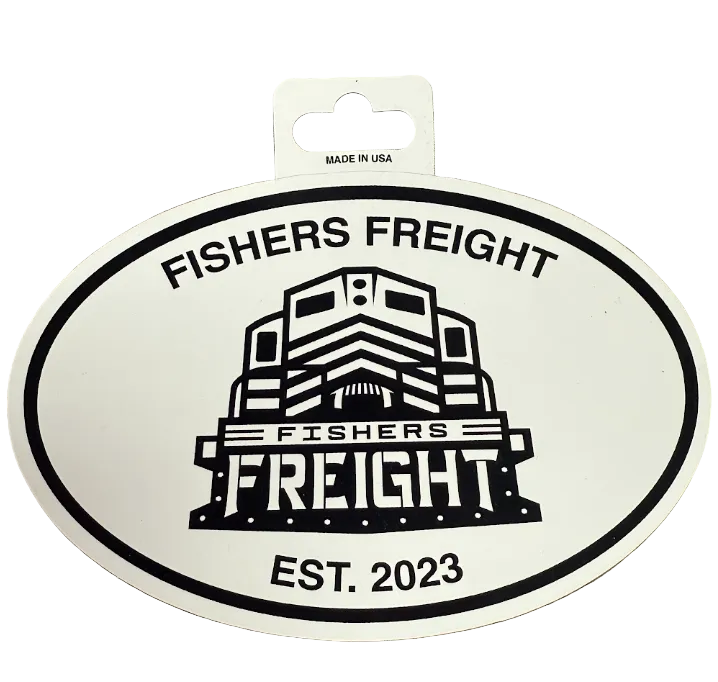 Freight Oval B&W Sticker