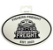 Freight Oval B&W Sticker