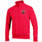 Red Bison quarter zip with primary logo, "The Herd" and "Bison Hockey" on the chest against a white background