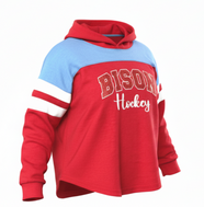 Bison Toddler Girls Reflection Red Hooded Tee