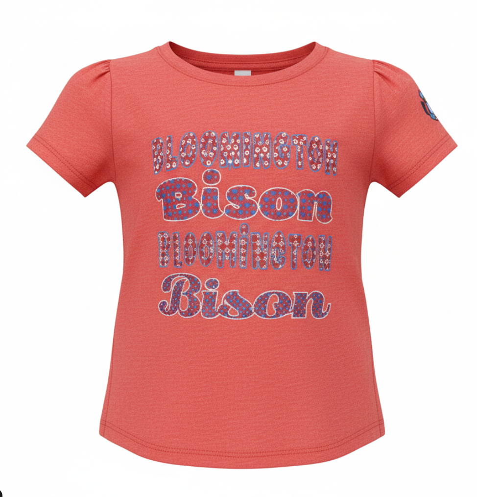 Bison Youth Girls Princess Tee