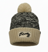 Bison Heavy Gauge Black & Tan Beanie