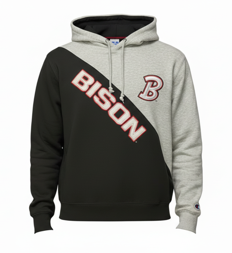 Bison Women's Diagonal Contrast Hoodie