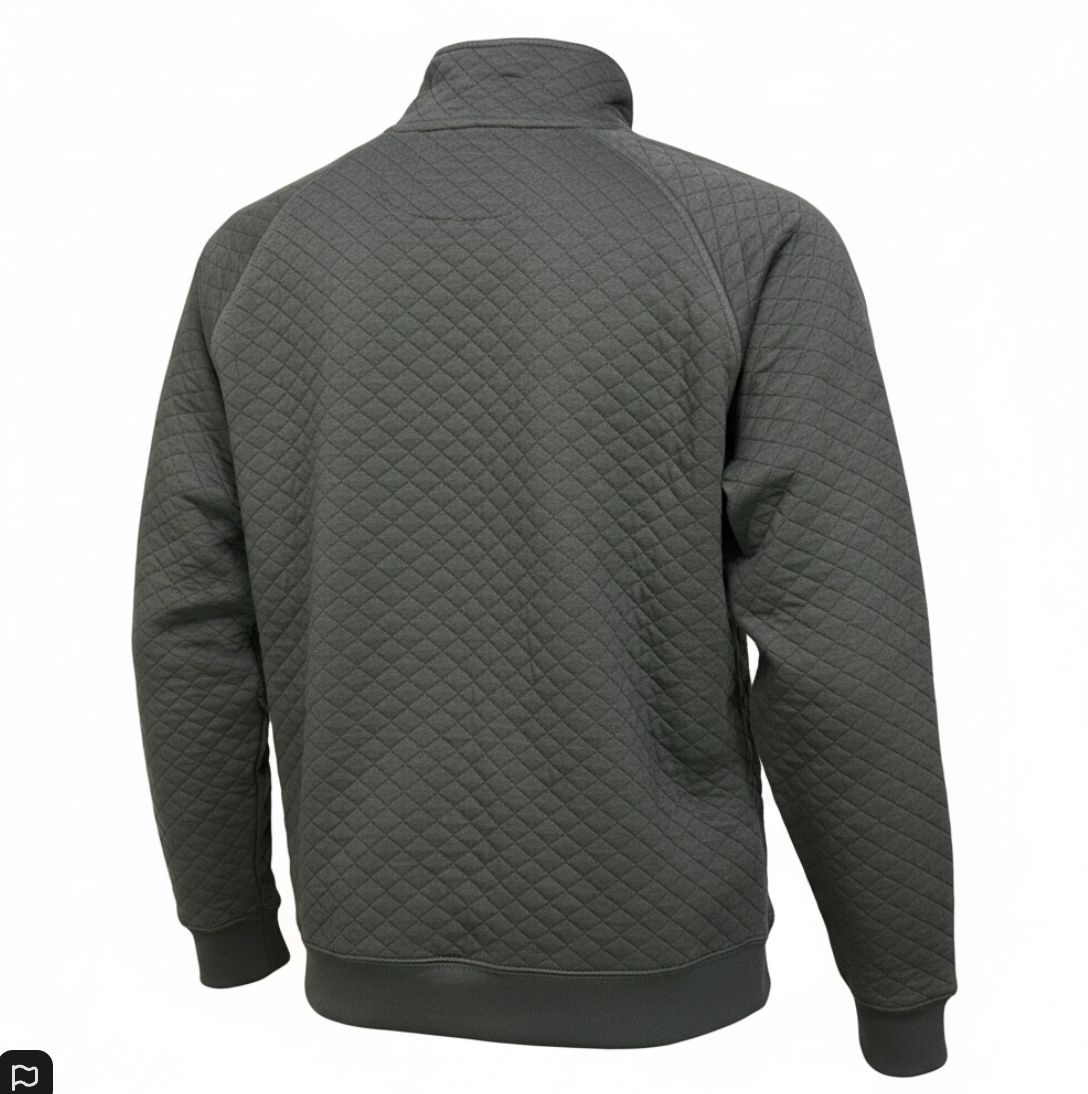 Bison Chain Mail Oxford Quilted Pullover