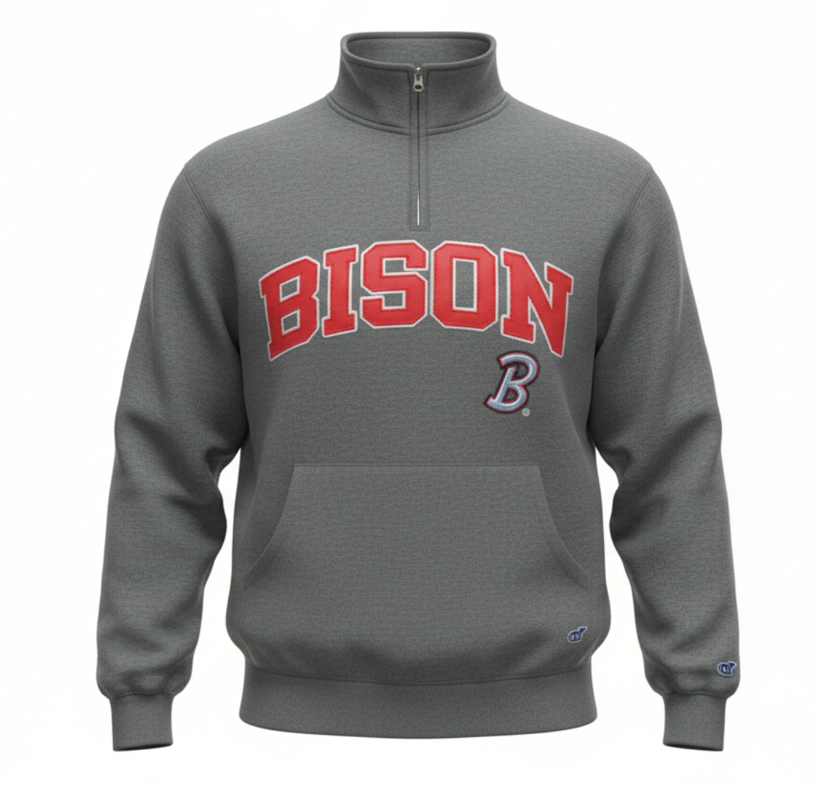 Bison Charcoal Big Detroit 1/4 Zip