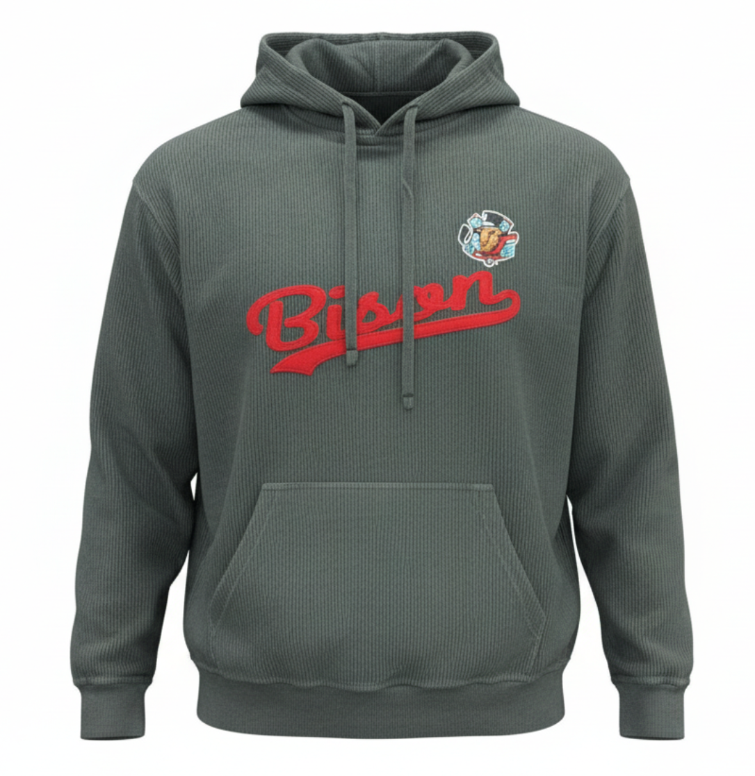 Bison Black Corded Hood