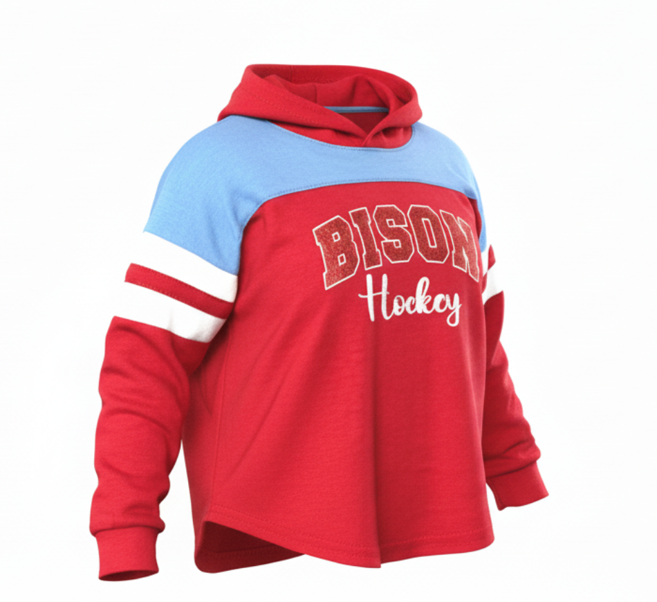 Bison Youth Girls Reflection Hooded Tee