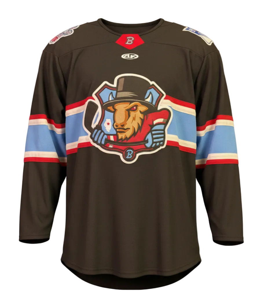 Bison 2025-26 Black Replica Jersey