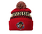 Bloomington Bison adult red pom beanie with primary logo and "Bison".