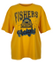 Fishers Freight Oversized Women's Tee.  Yellow with Primary Logo.