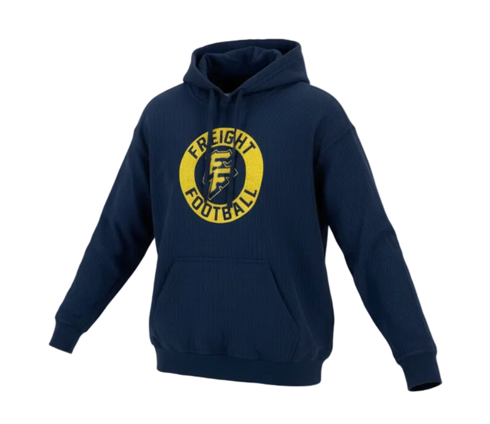 Freight Navy Corded Hoodie