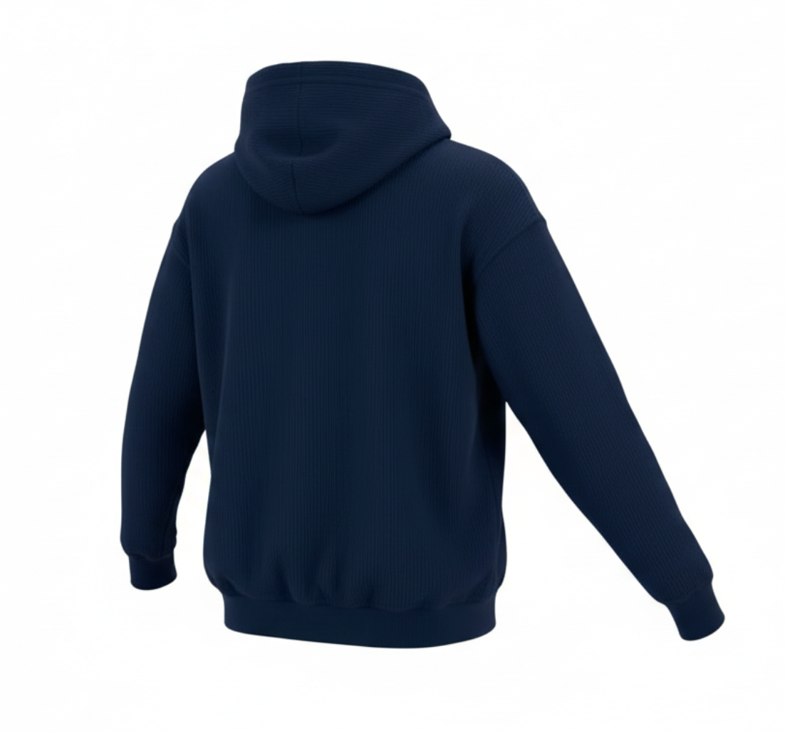 Freight Navy Corded Hoodie