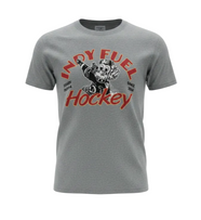 Grey Fuel tee with Nitro and 'Indy Fuel Hockey' on the chest.