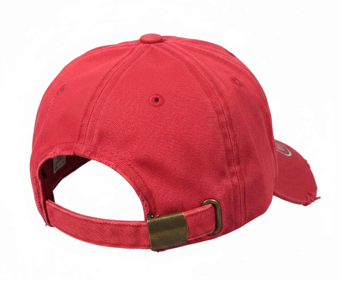 Bison Red Official Sanction Adjustable Hat