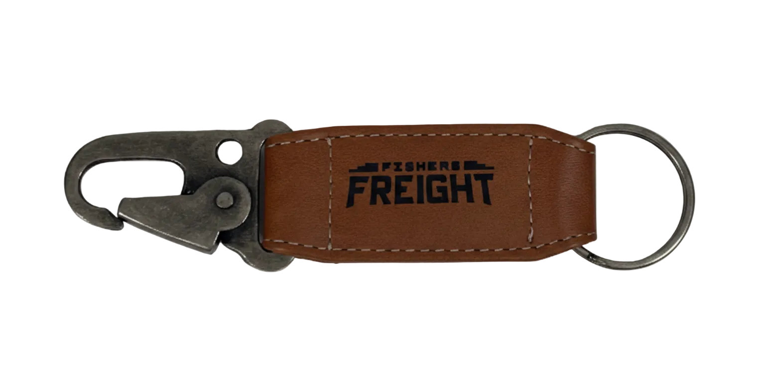 Freight Vegan Leather Carabiner Keychain