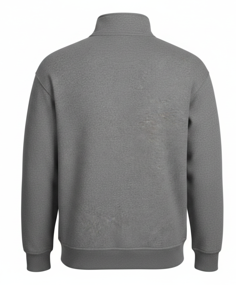 Bison Womens Powerblend Grey 1/4 Zip