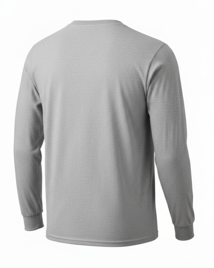 Bison Youth Grey Long Sleeve Tee