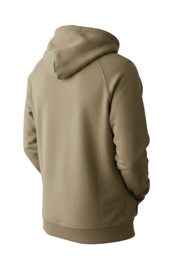 Bison Logo Tan Hooded Long Sleeve