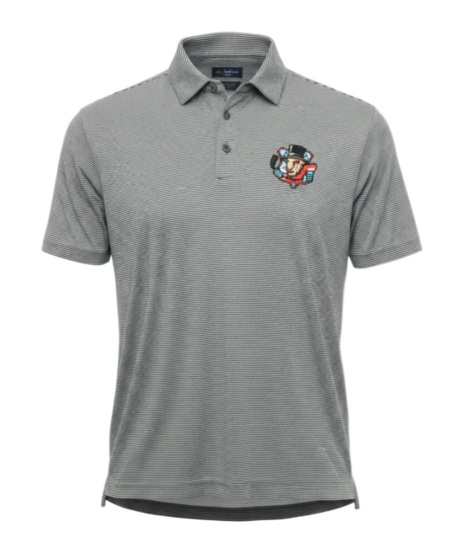 Bison Striped Grey Polo
