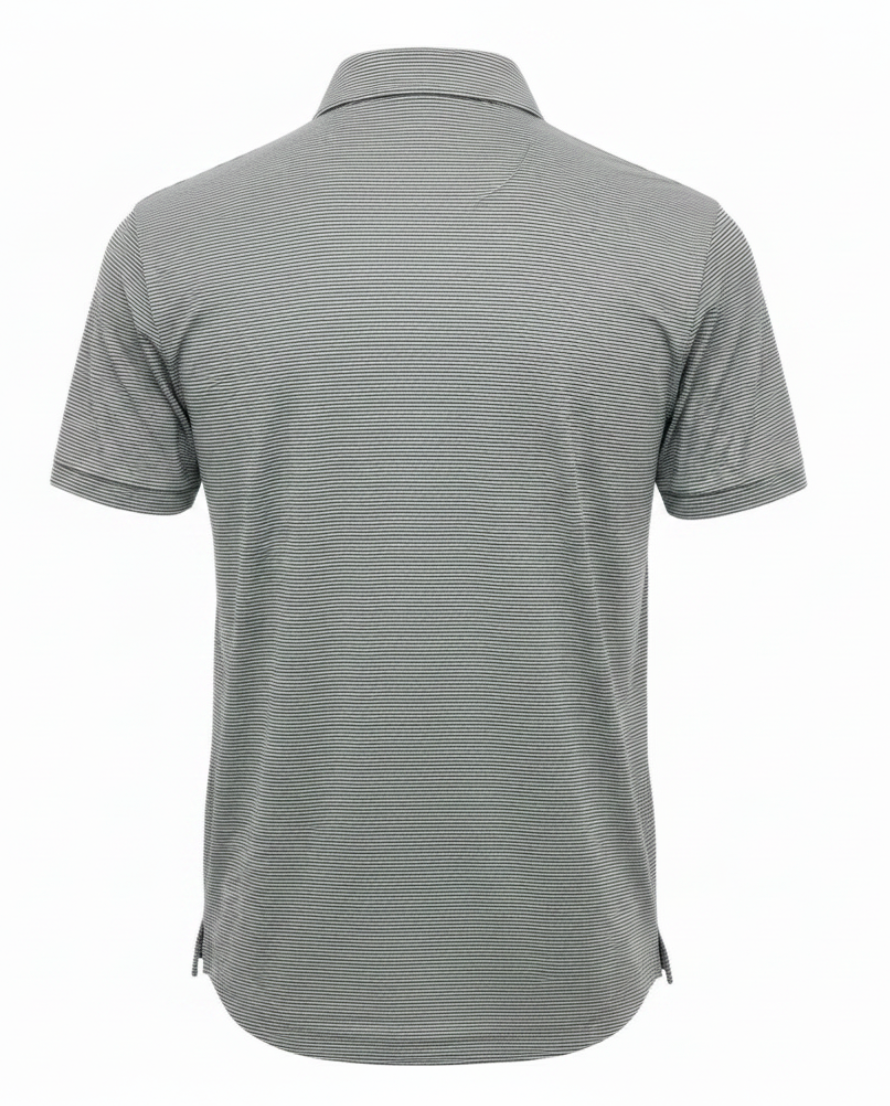 Bison Striped Grey Polo