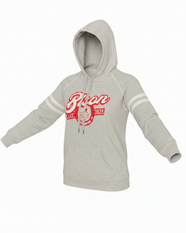 Bison Womens Oxford Grey Hoodie