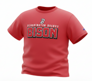 Bison Youth B Logo Red Tee