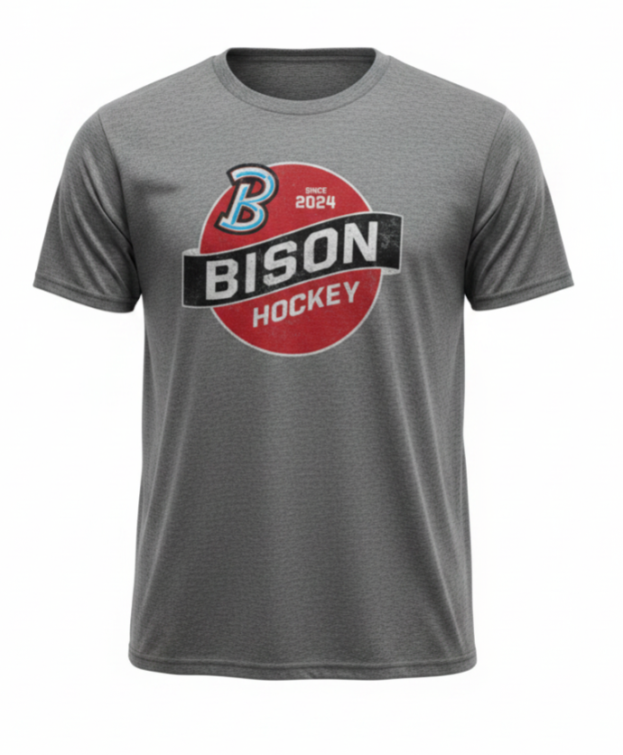 Bison Retro Grey Tee