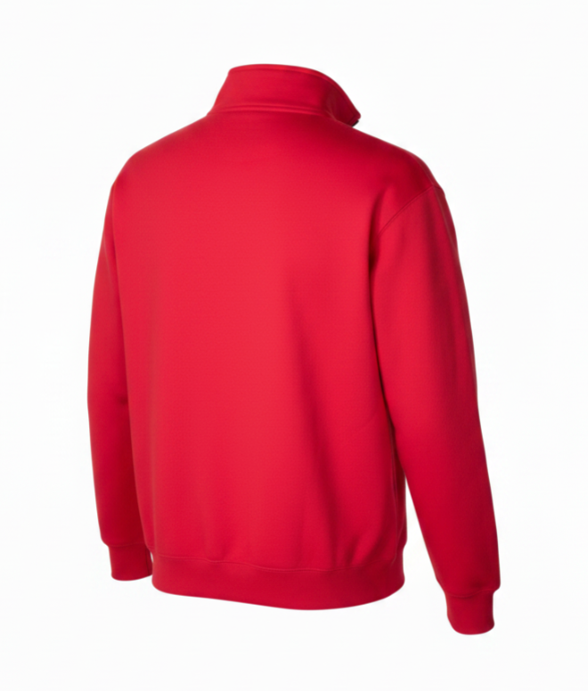 Bison Never Try Red 1/4 Zip