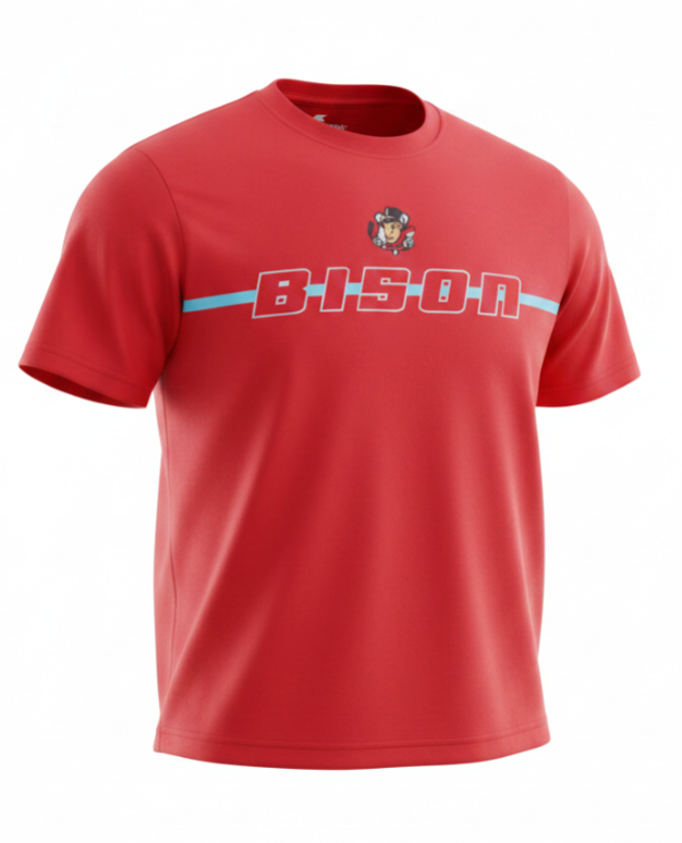 Bison Teller Red Tee