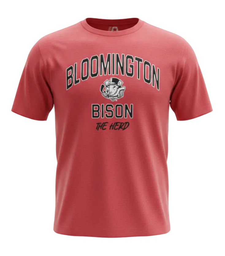 Bison The Herd Red Tee