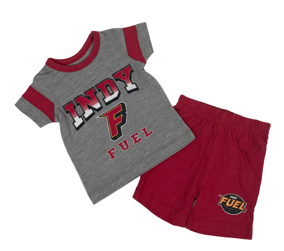 Fuel Infant Grey Red Short Set