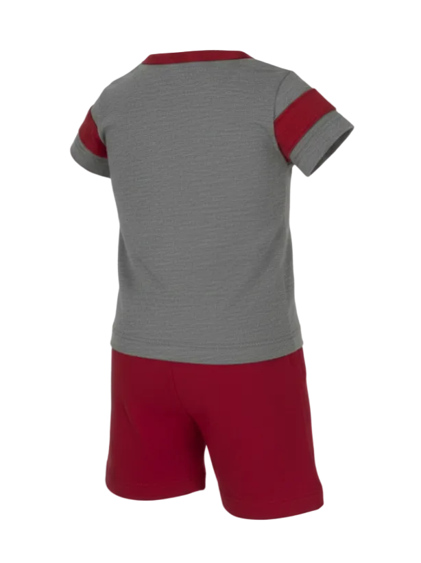 Fuel Infant Grey Red Short Set