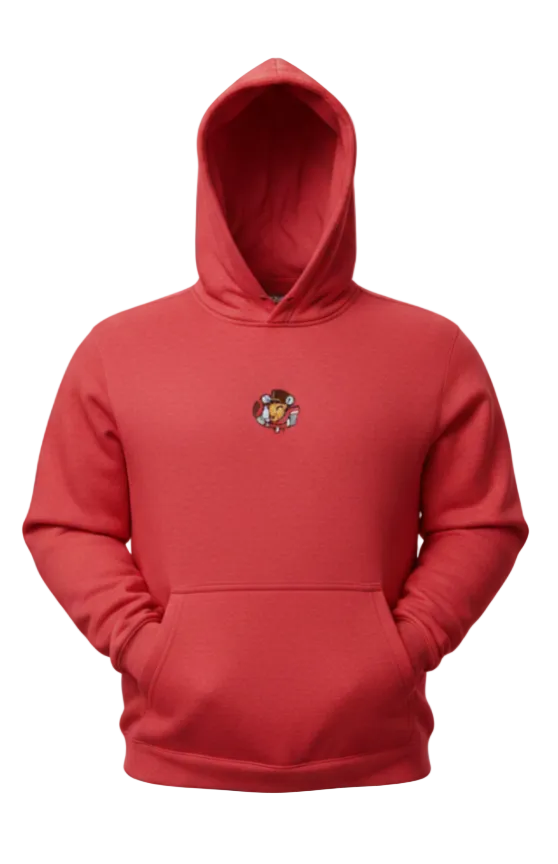 Bison Strauss Red Longsleeve Hooded Tee