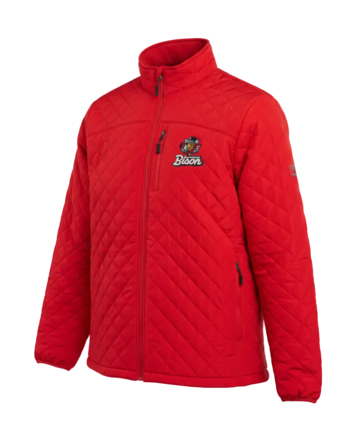 Bison Top Red Puffer Jacket