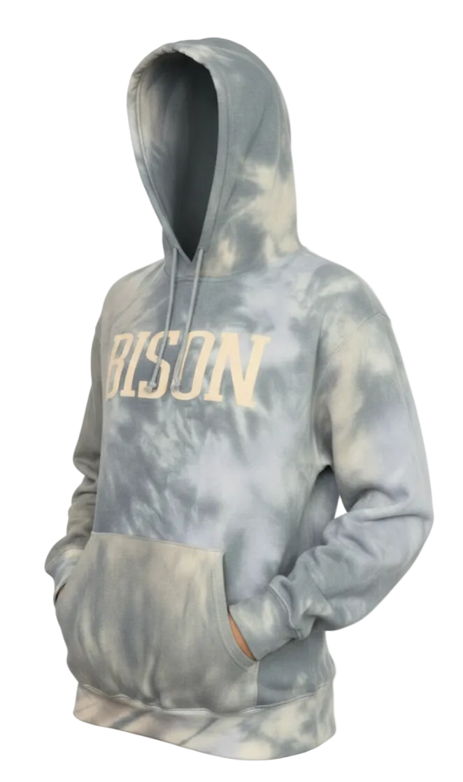 Bison Wild Blue Dyed Hoodie