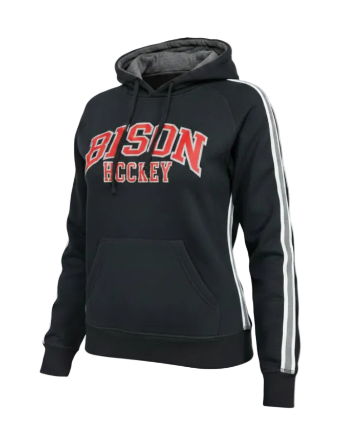 Bison Womens Rival Black Hoodie